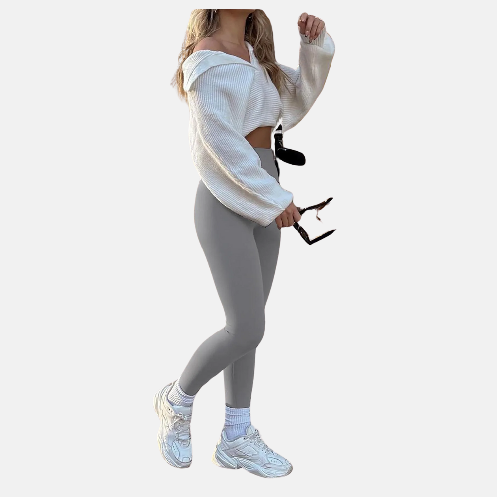 Light Grey Fitness Workout Leggings