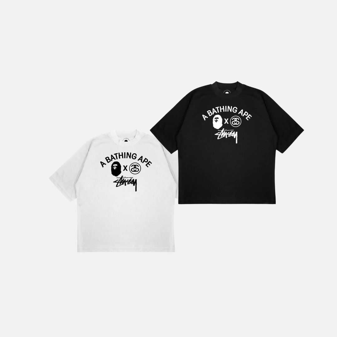 تي شيرت A Bathing Ape x Stussy