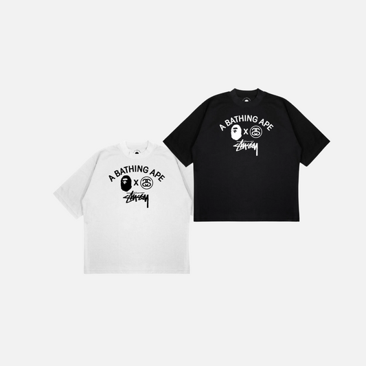 تي شيرت A Bathing Ape x Stussy